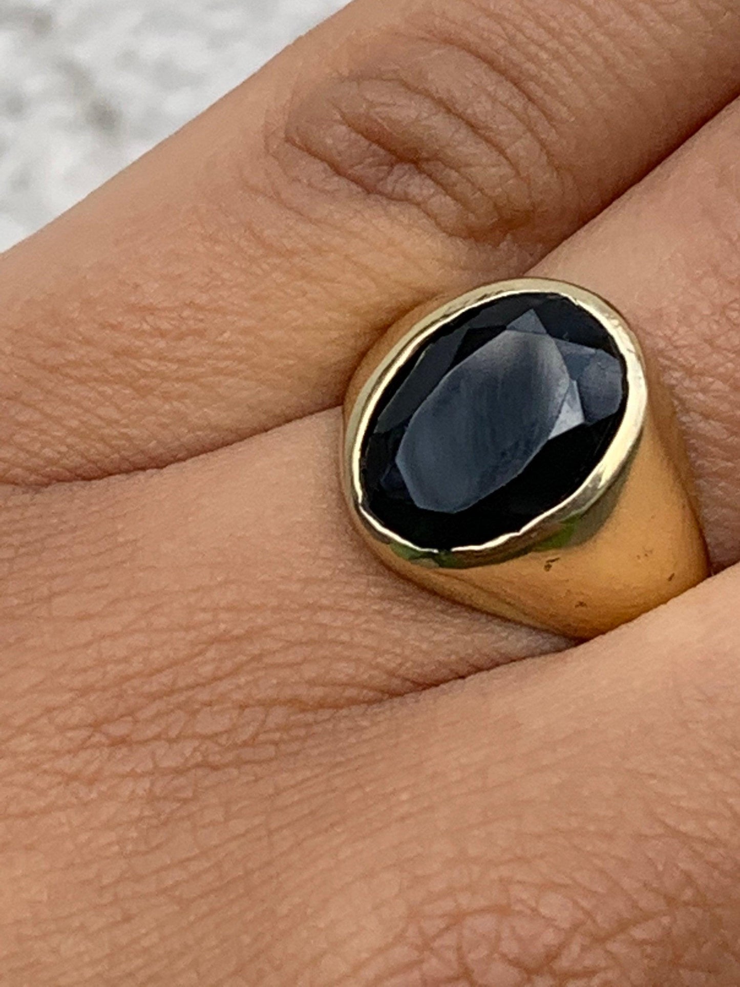 Siegelring, Schwarzer Onyx, Unisex Ring - RSL5 (ony)