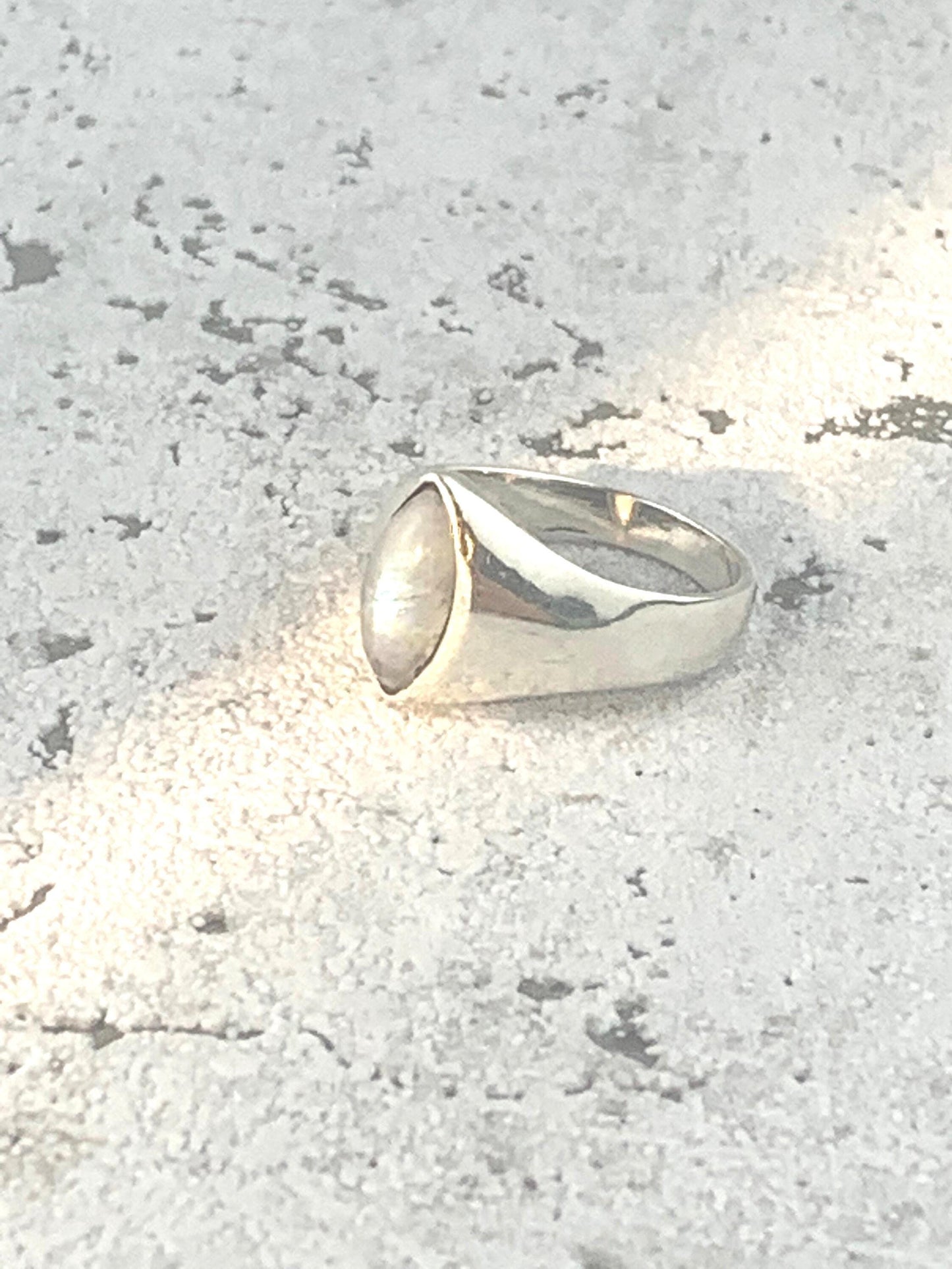 Silberring mir Mondstein, Mondstein Ring, 925 Siberring