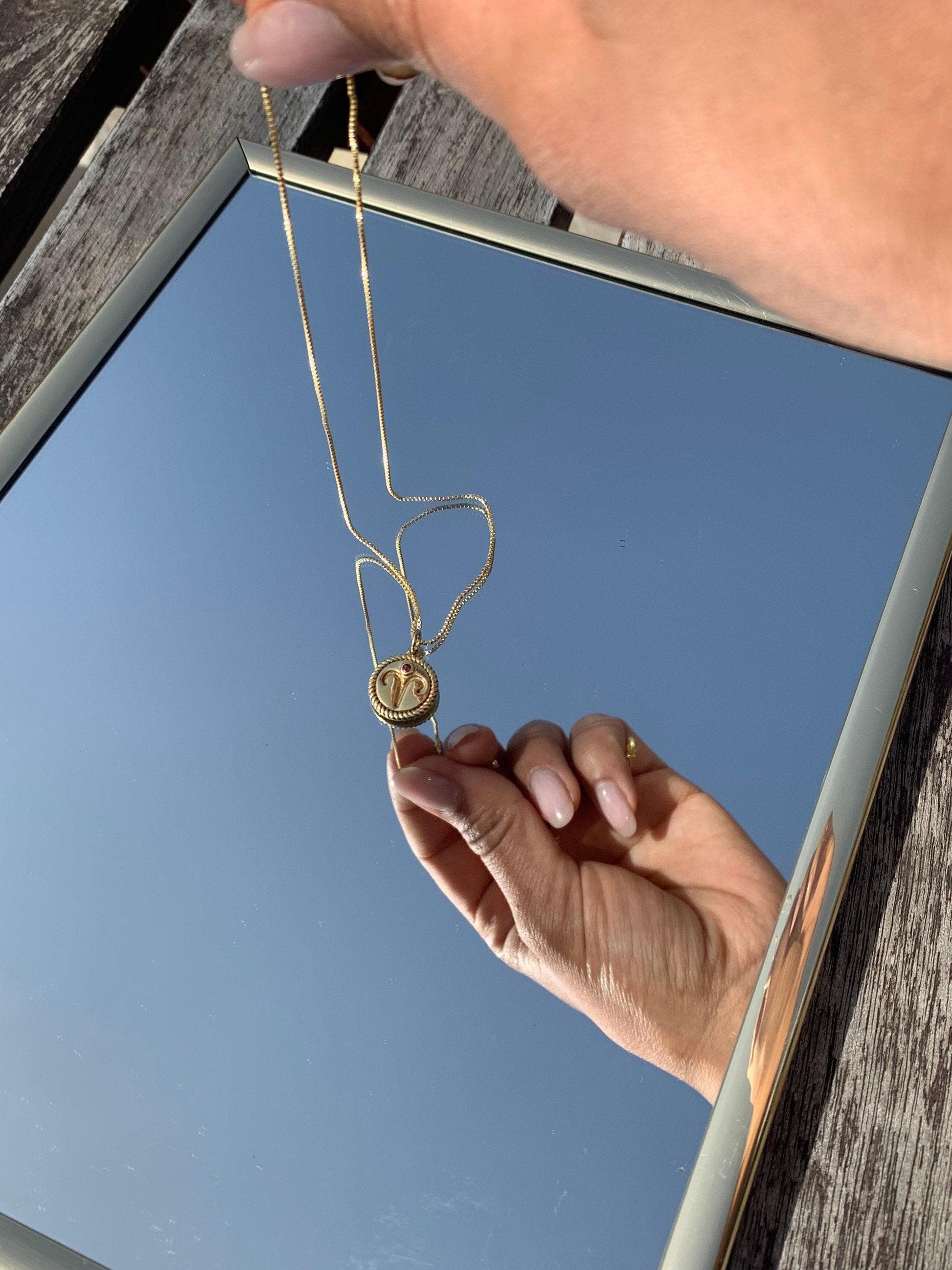 Amulett Widder, Kette Sternzeichen Widder