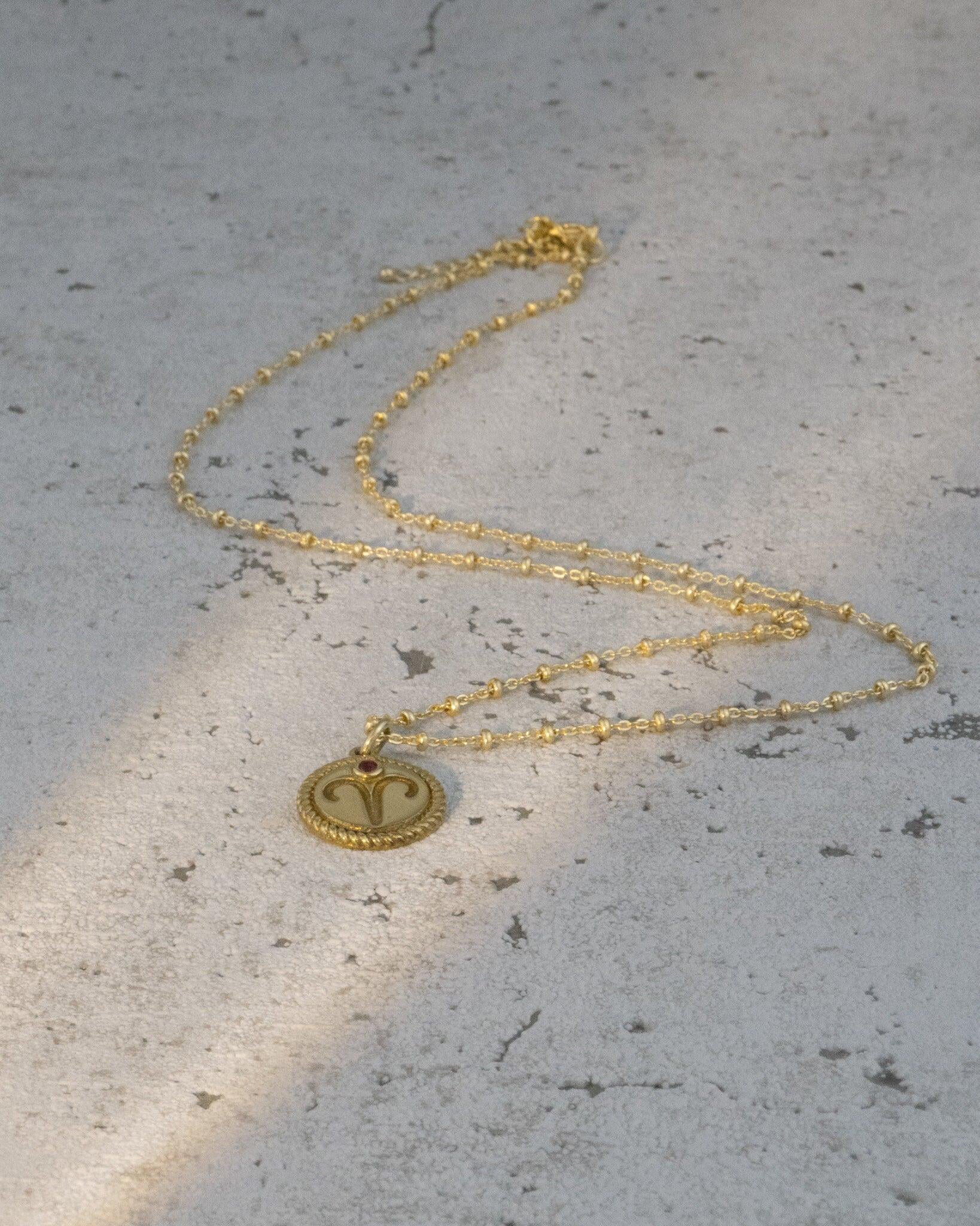 Amulett Widder, Kette Sternzeichen Widder