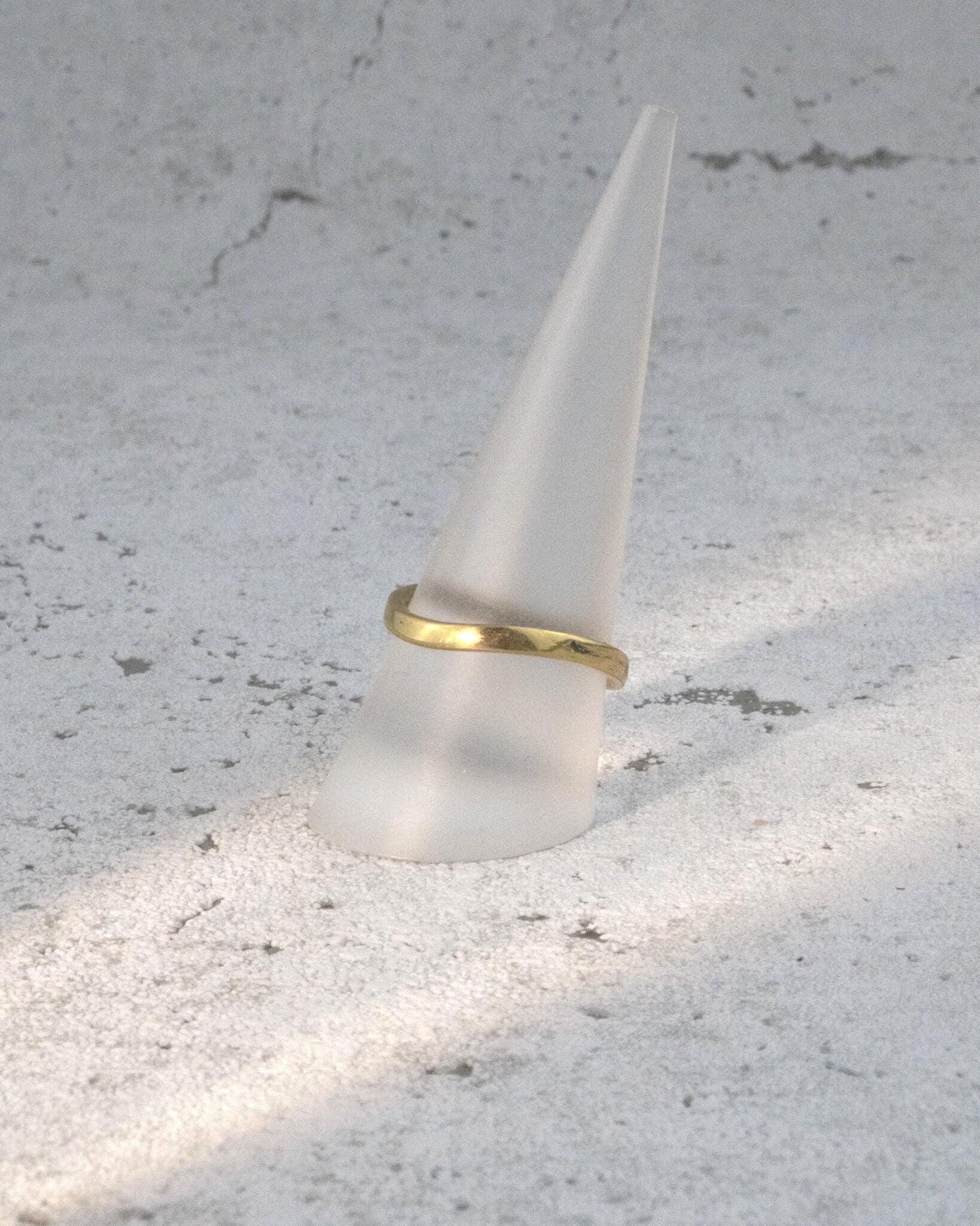 Schlichter geometrischer Ring, Basis Ring, Messingring -RB4