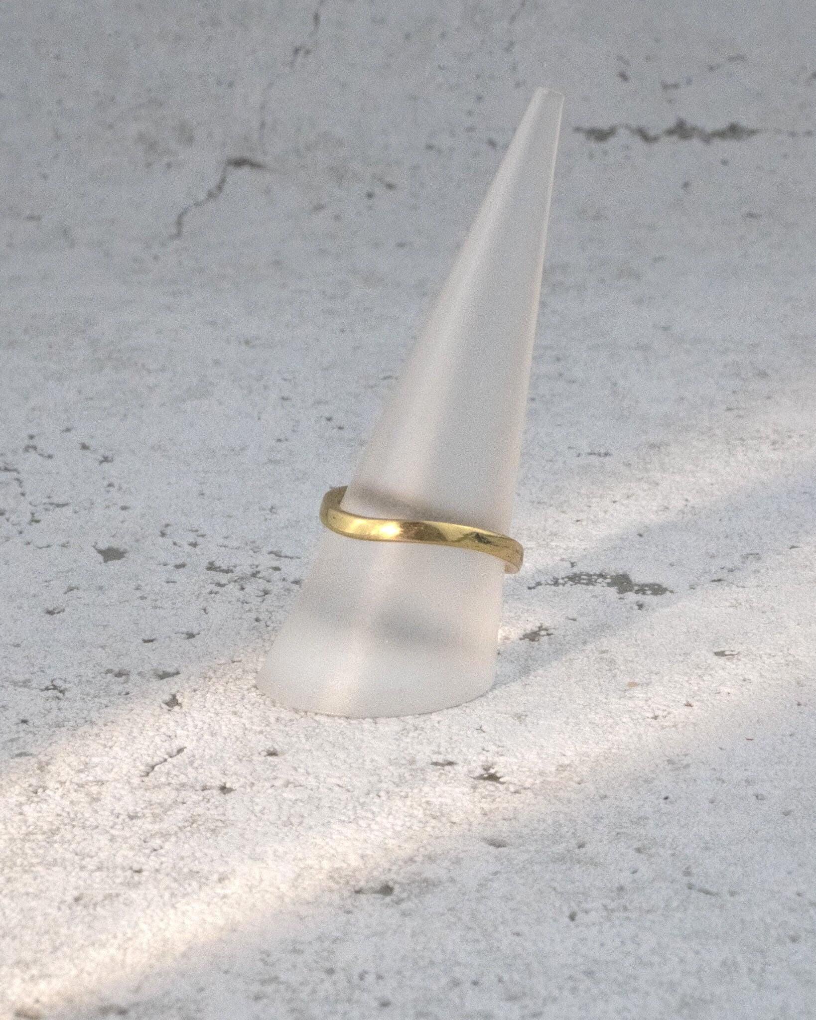 Schlichter geometrischer Ring, Basis Ring, Messingring -RB4