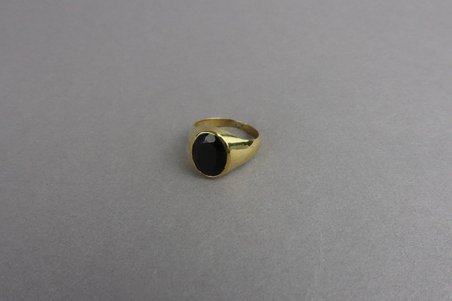 Siegelring, Schwarzer Onyx, Unisex Ring - RSL5 (ony)
