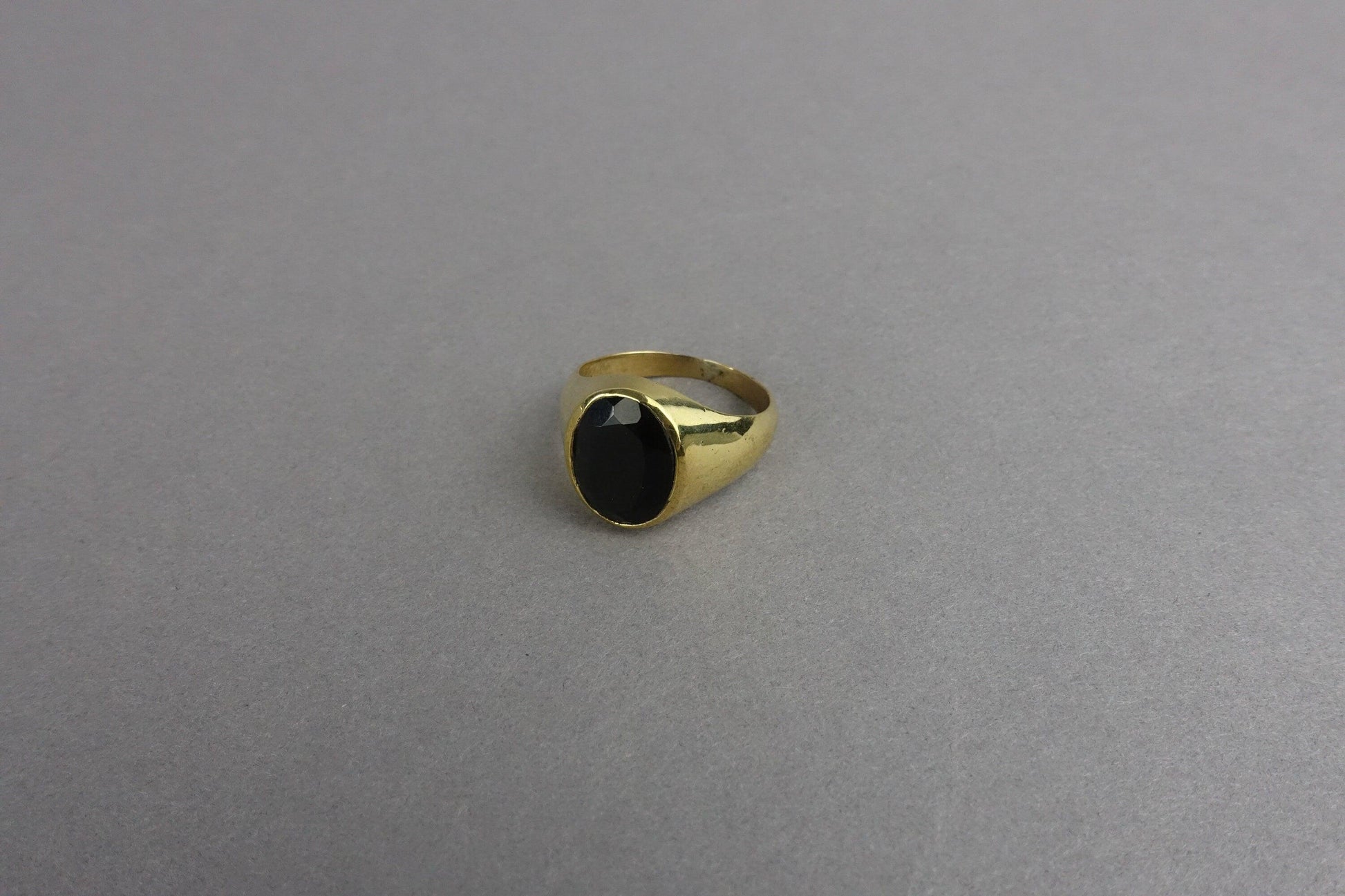 Siegelring, Schwarzer Onyx, Unisex Ring - RSL5 (ony)