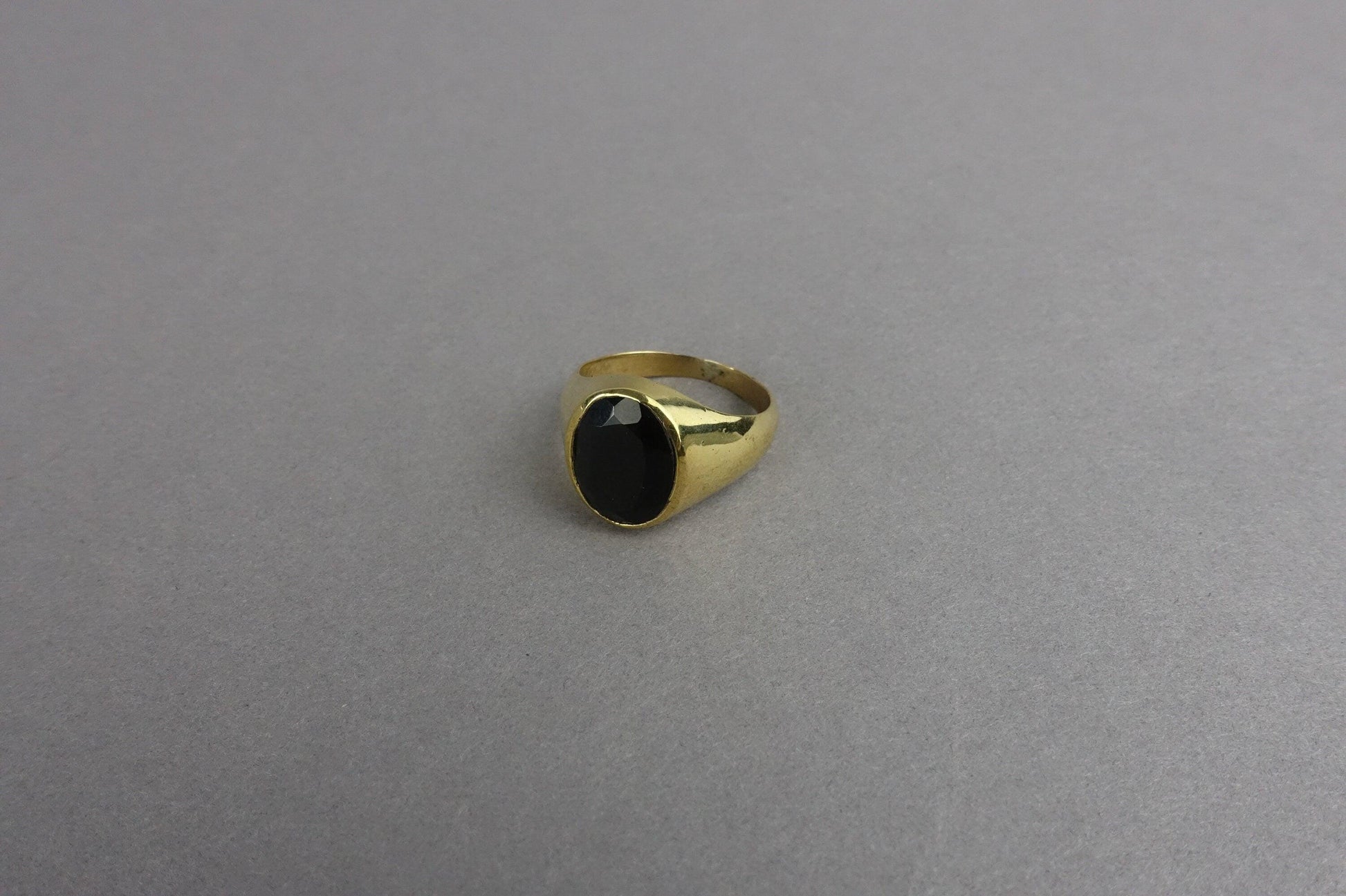 Siegelring, Schwarzer Onyx, Unisex Ring - RSL5 (ony)