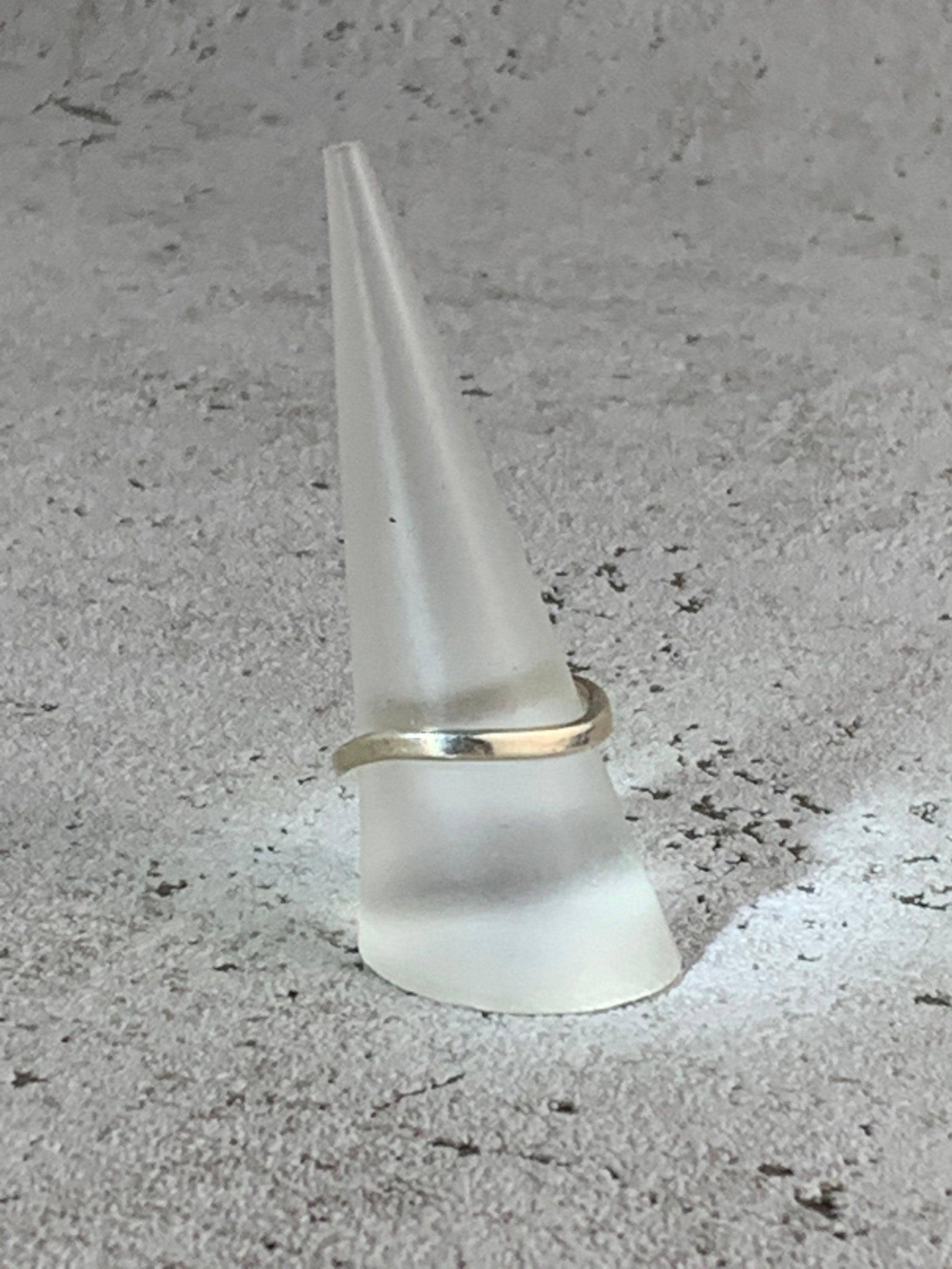 Minimalistischer Silberring, 952 Sterling Silber