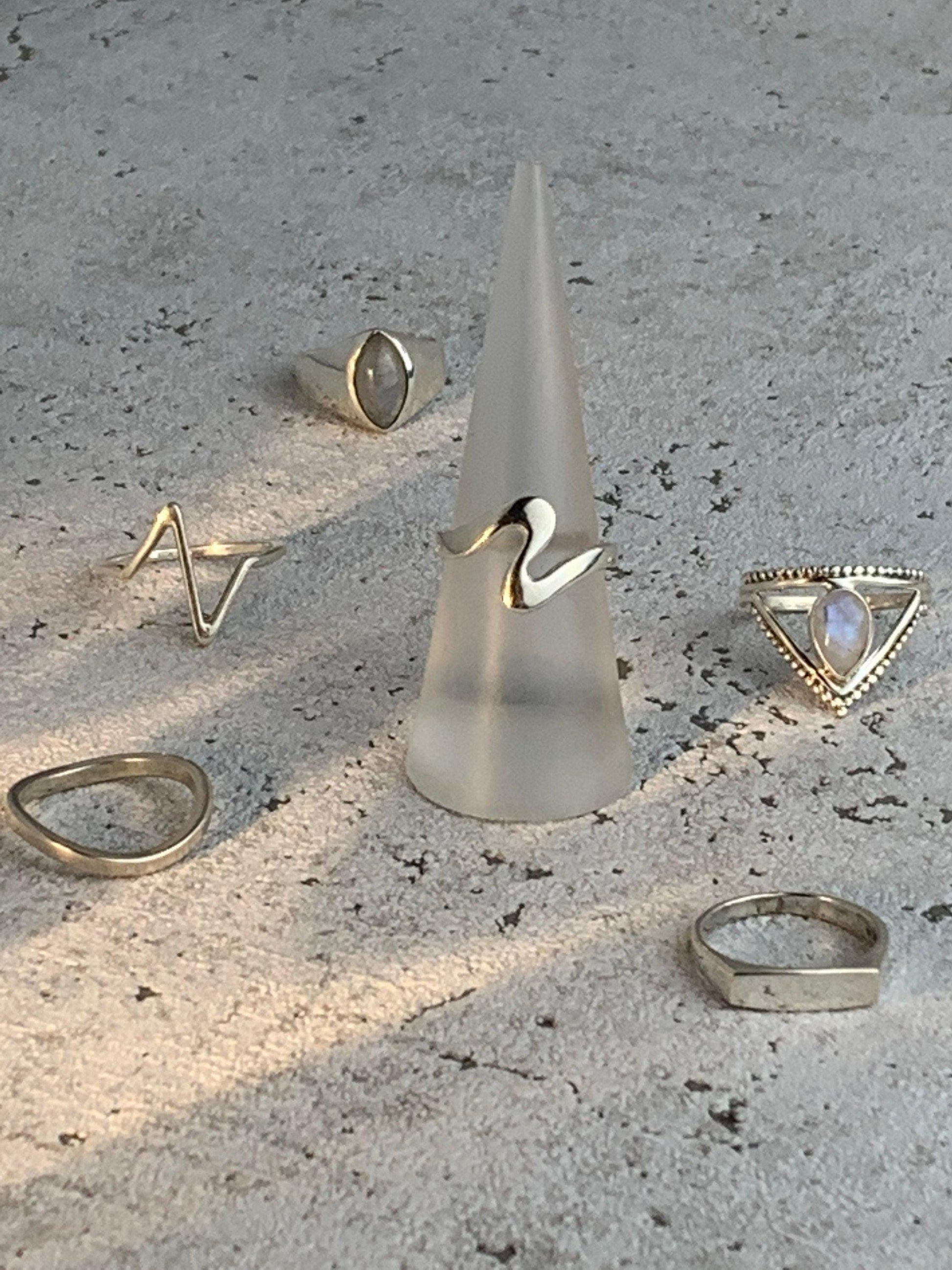 Minimalistischer Silberring, 952 Sterling Silber