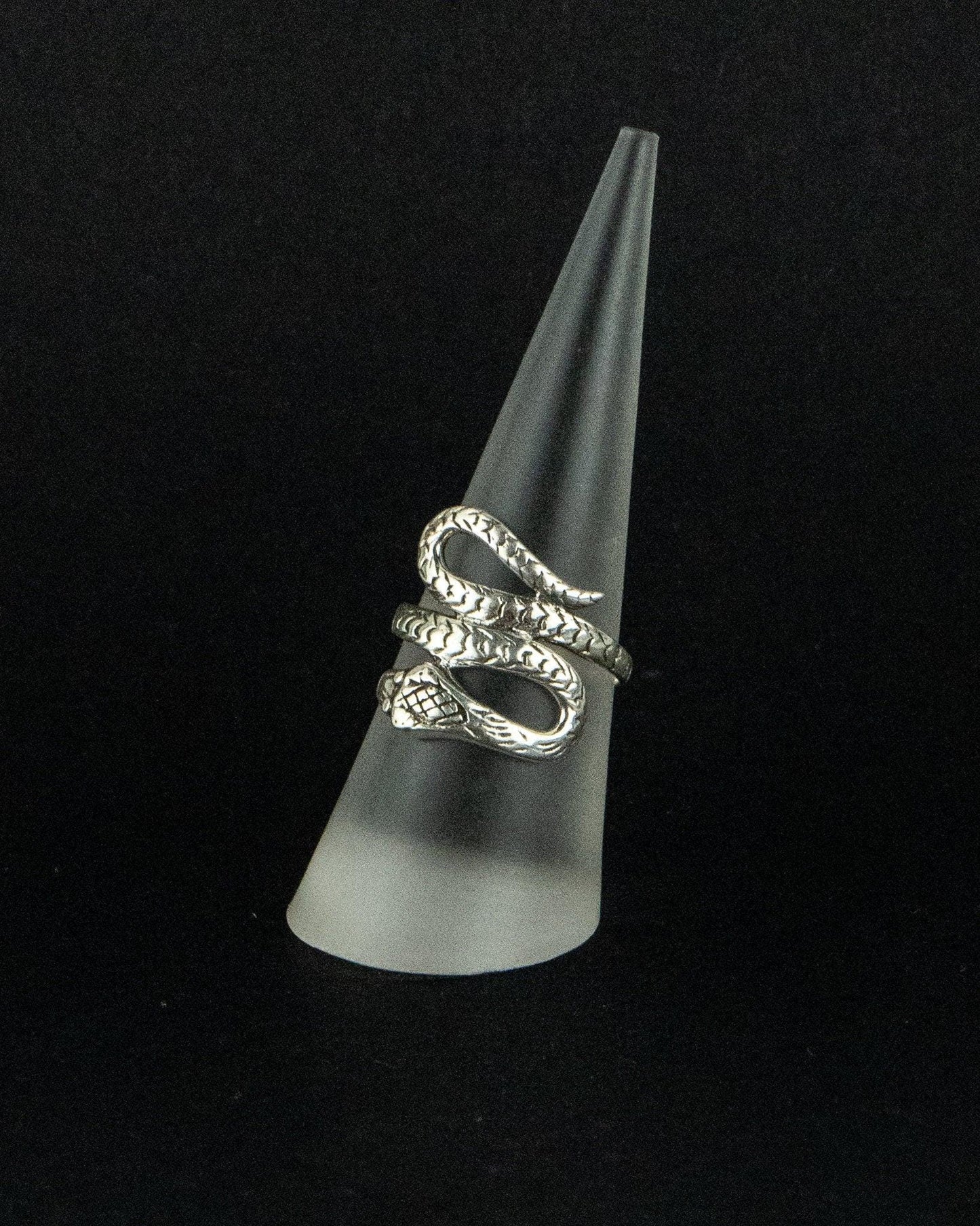 925 Serling Silber Schlangenring , Echter Silberring mit Schlange