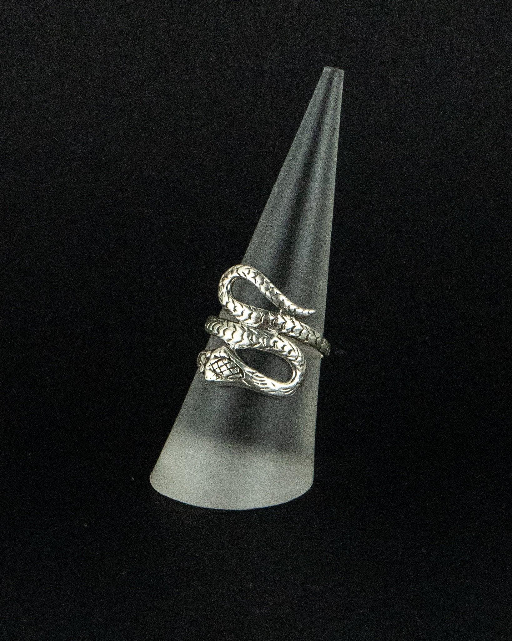925 Serling Silber Schlangenring , Echter Silberring mit Schlange