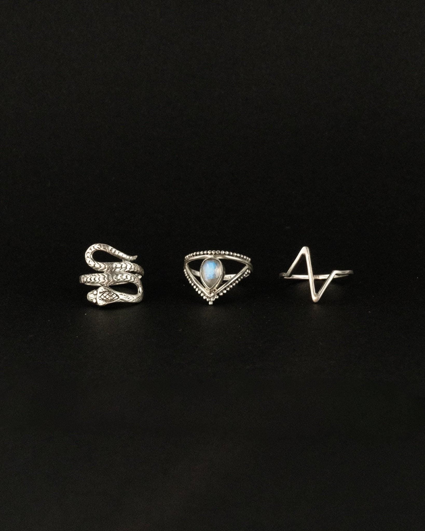 925 Serling Silber Schlangenring , Echter Silberring mit Schlange