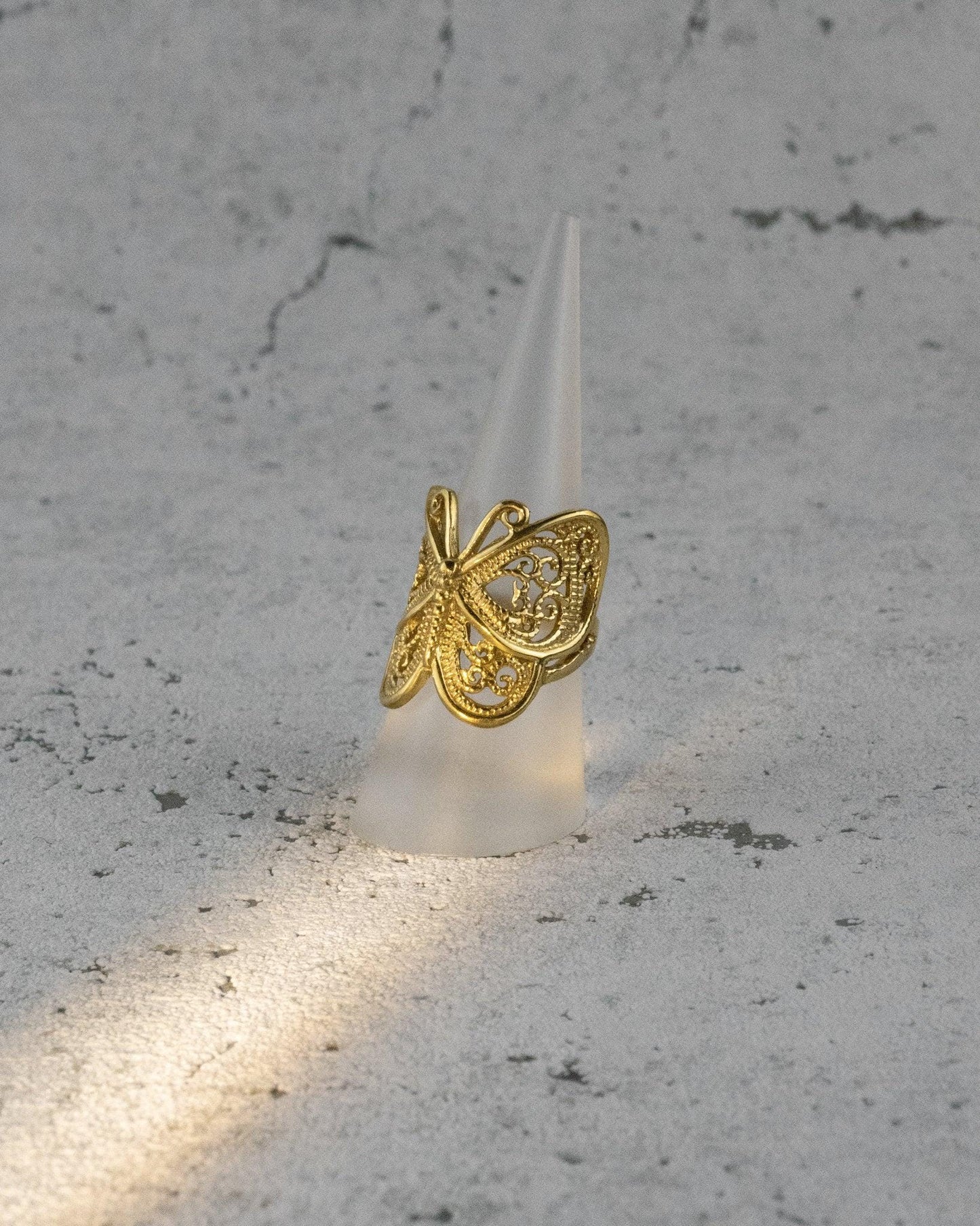 Schmetterlingsring aus Messing, Ring mit Schmetterling