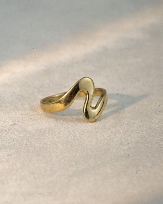Wellenförmiger Messingring, schlichter Ring, minimalistischer Ring - RB9