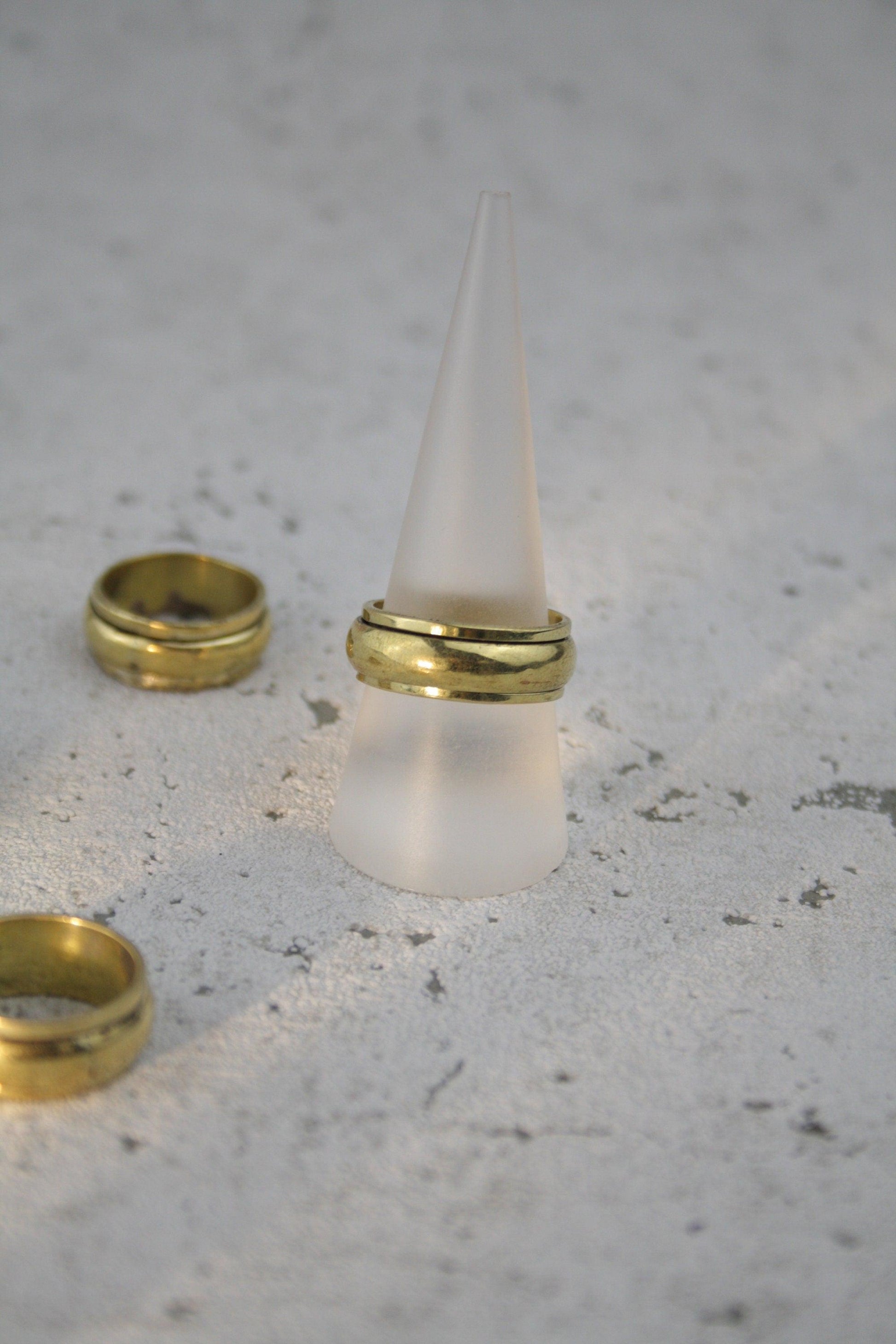 Meditationsring, Messingring, Schlichter Ring -RC1
