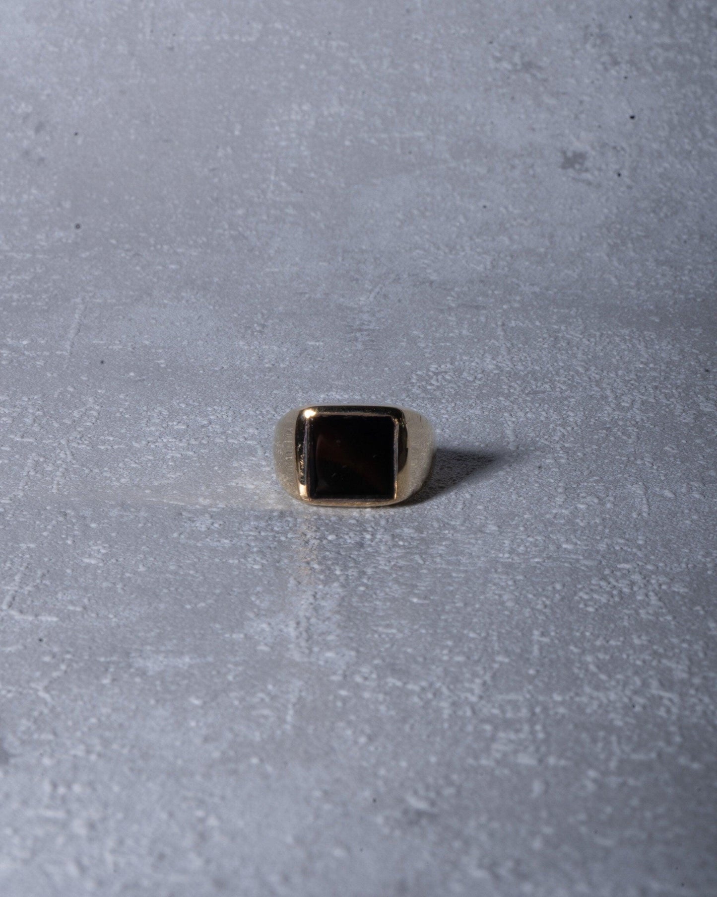Ring mit quadratischem Onyx als Schmuckstein - Unisex - RSL6