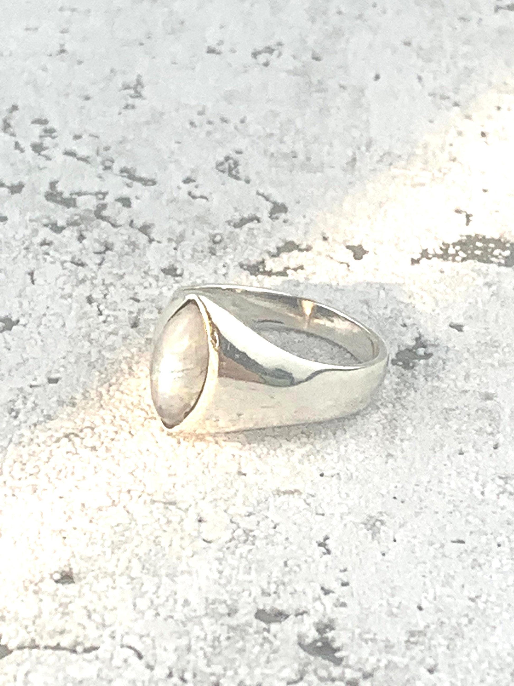 Silberring mir Mondstein, Mondstein Ring, 925 Siberring
