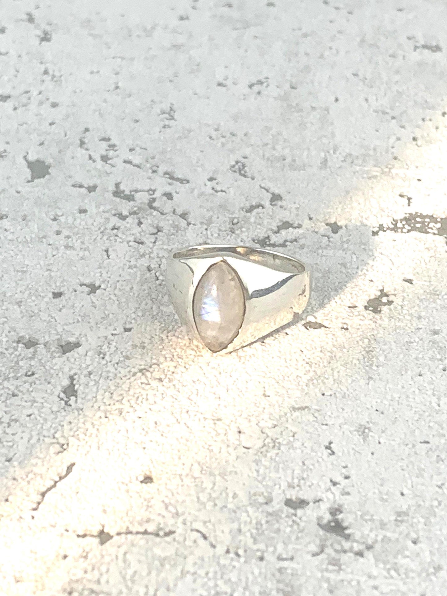 Silberring mir Mondstein, Mondstein Ring, 925 Siberring