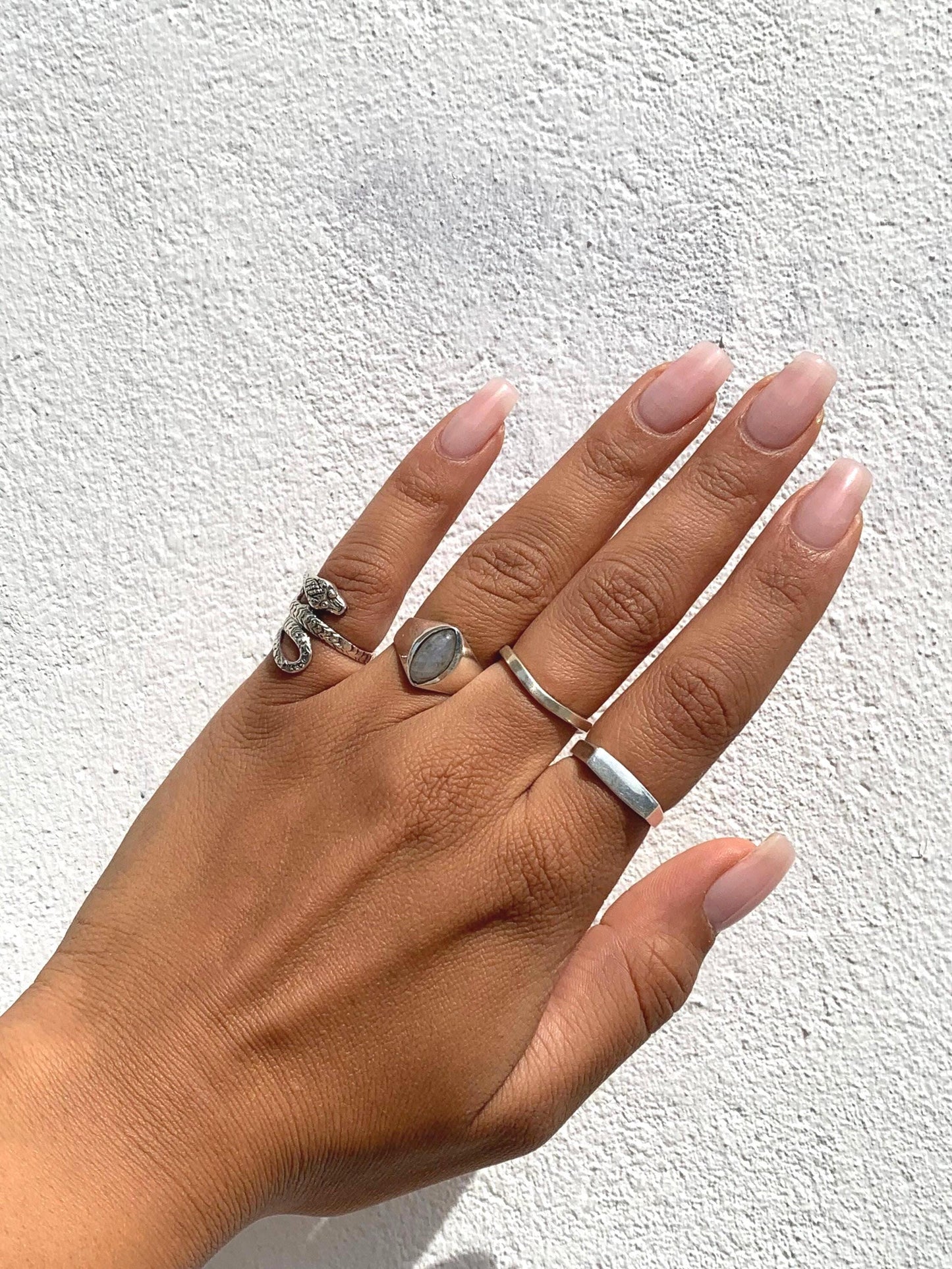 Silberring mir Mondstein, Mondstein Ring, 925 Siberring