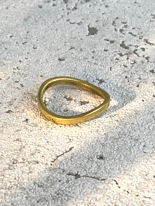 Schlichter geometrischer Ring, Basis Ring, Messingring -RB4