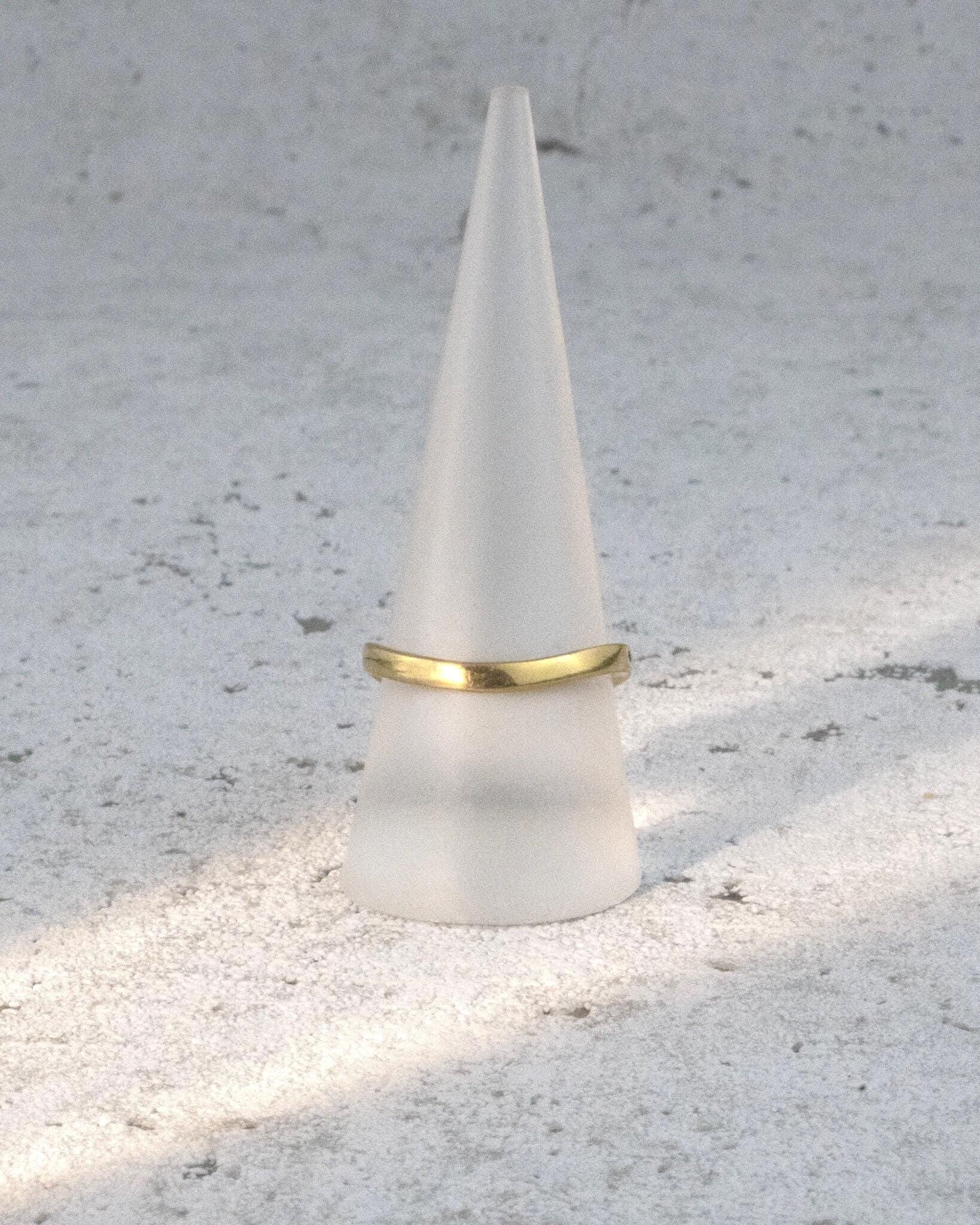 Schlichter geometrischer Ring, Basis Ring, Messingring -RB4