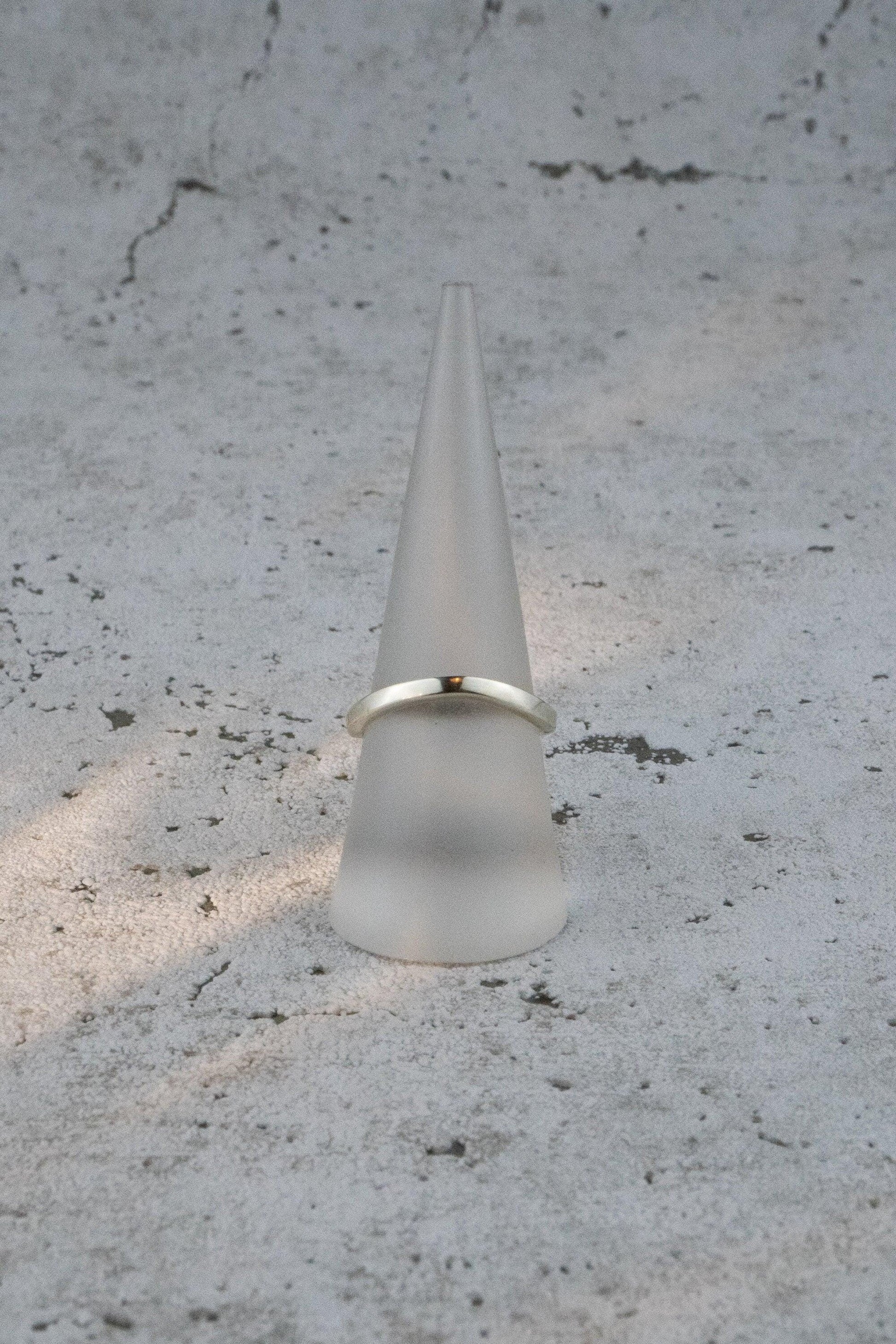 Minimalistischer Silberring, 952 Sterling Silber