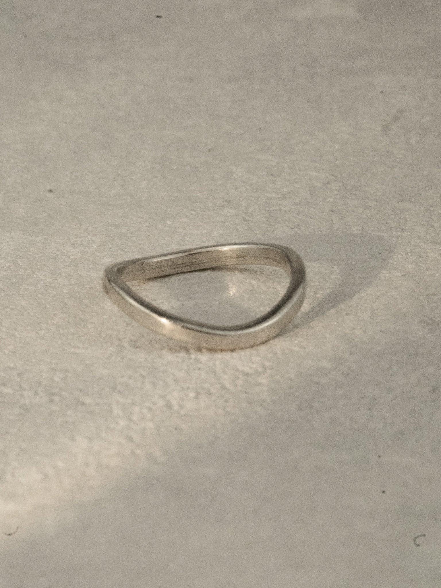 Minimalistischer Silberring, 952 Sterling Silber