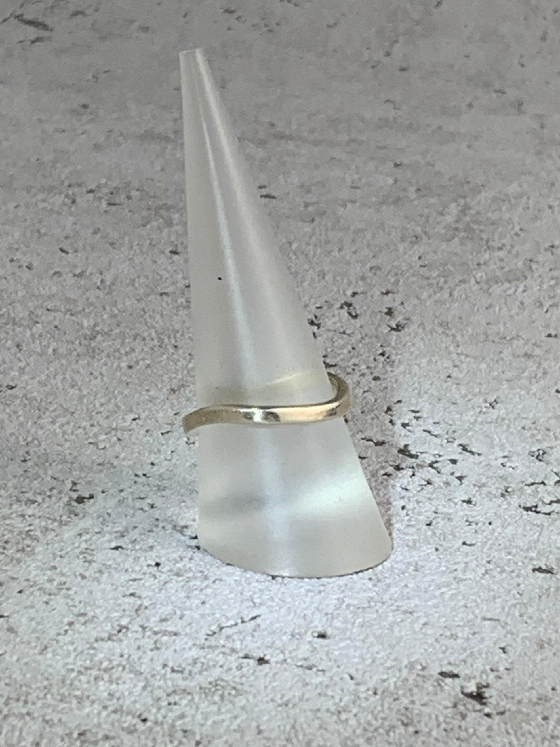 Minimalistischer Silberring, 952 Sterling Silber