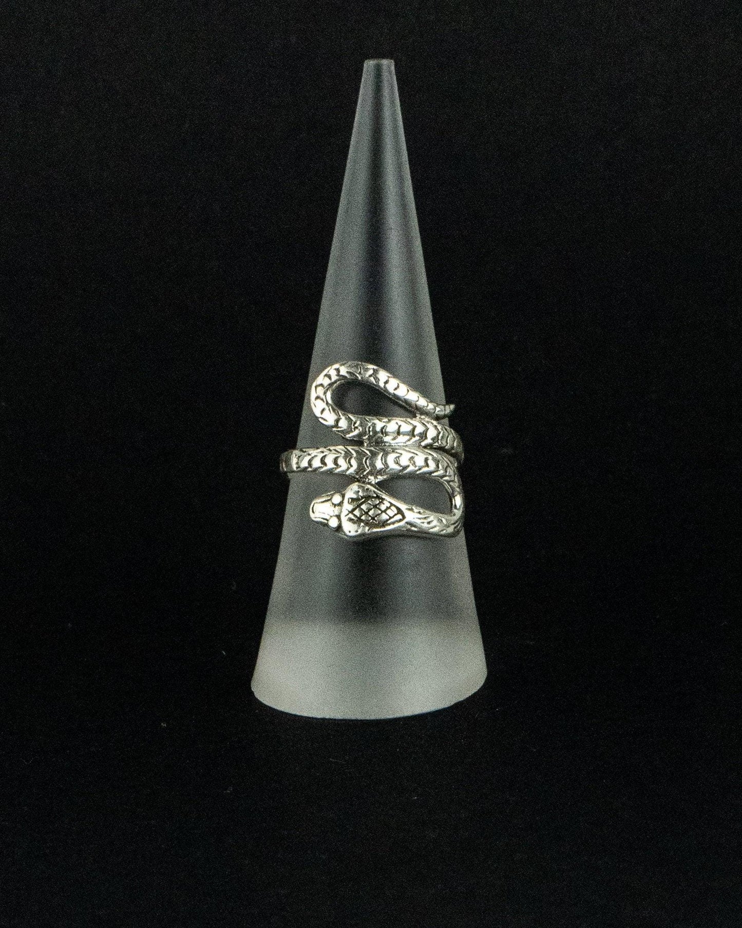 925 Serling Silber Schlangenring , Echter Silberring mit Schlange