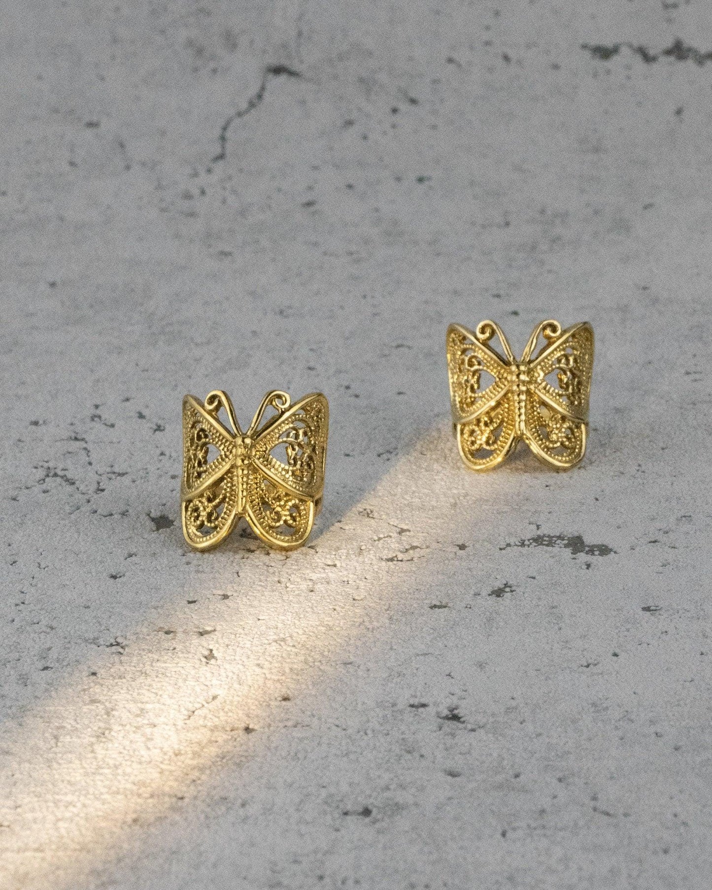 Schmetterlingsring aus Messing, Ring mit Schmetterling