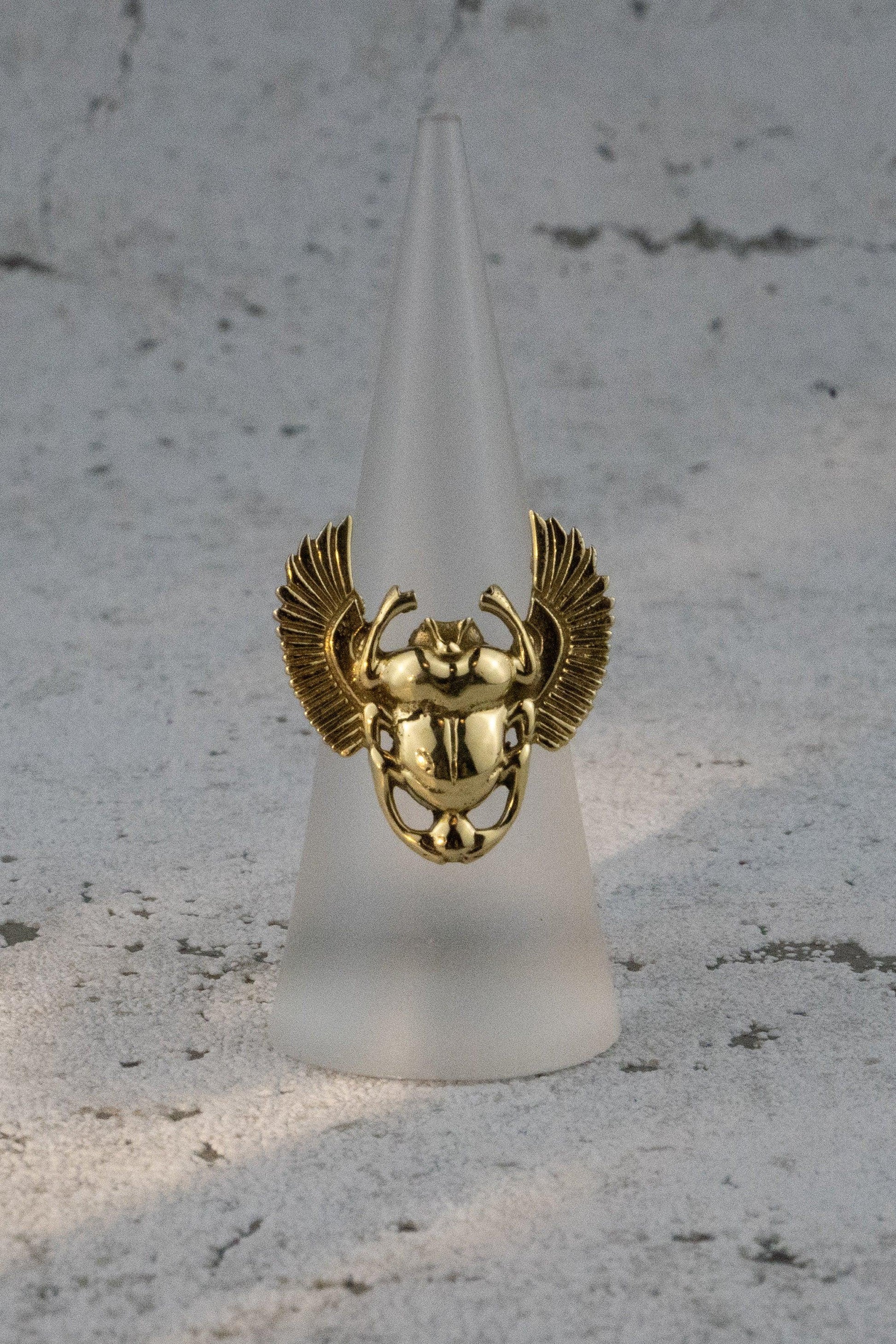 Skarabäusring aus Messing RA8
