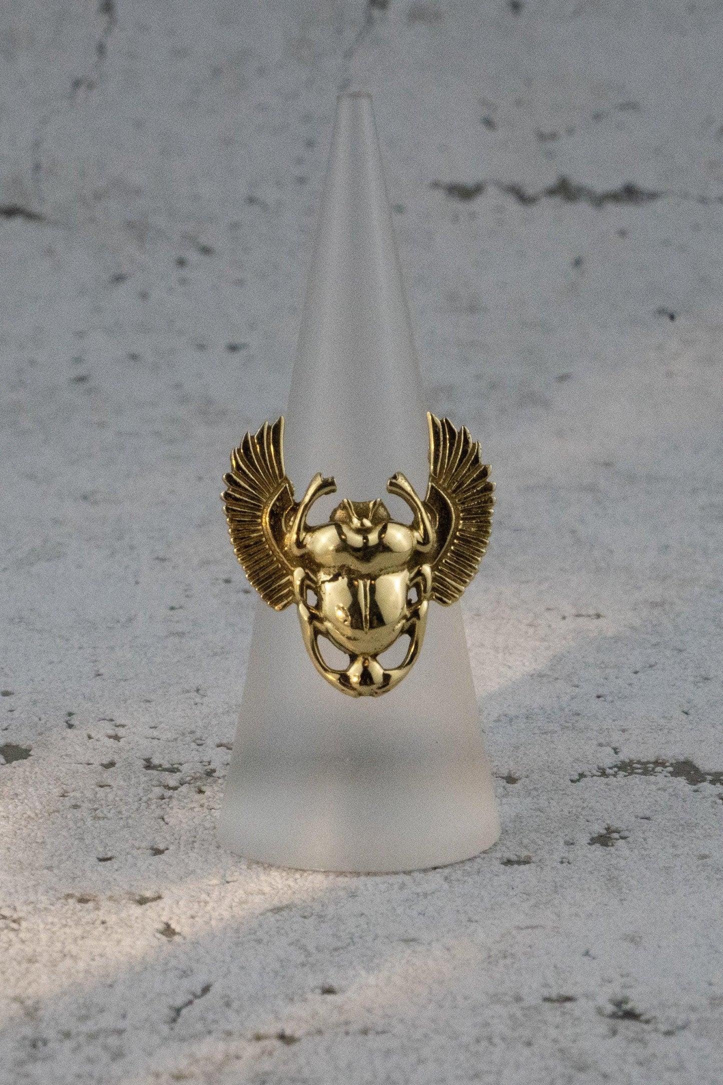 Skarabäusring aus Messing RA8