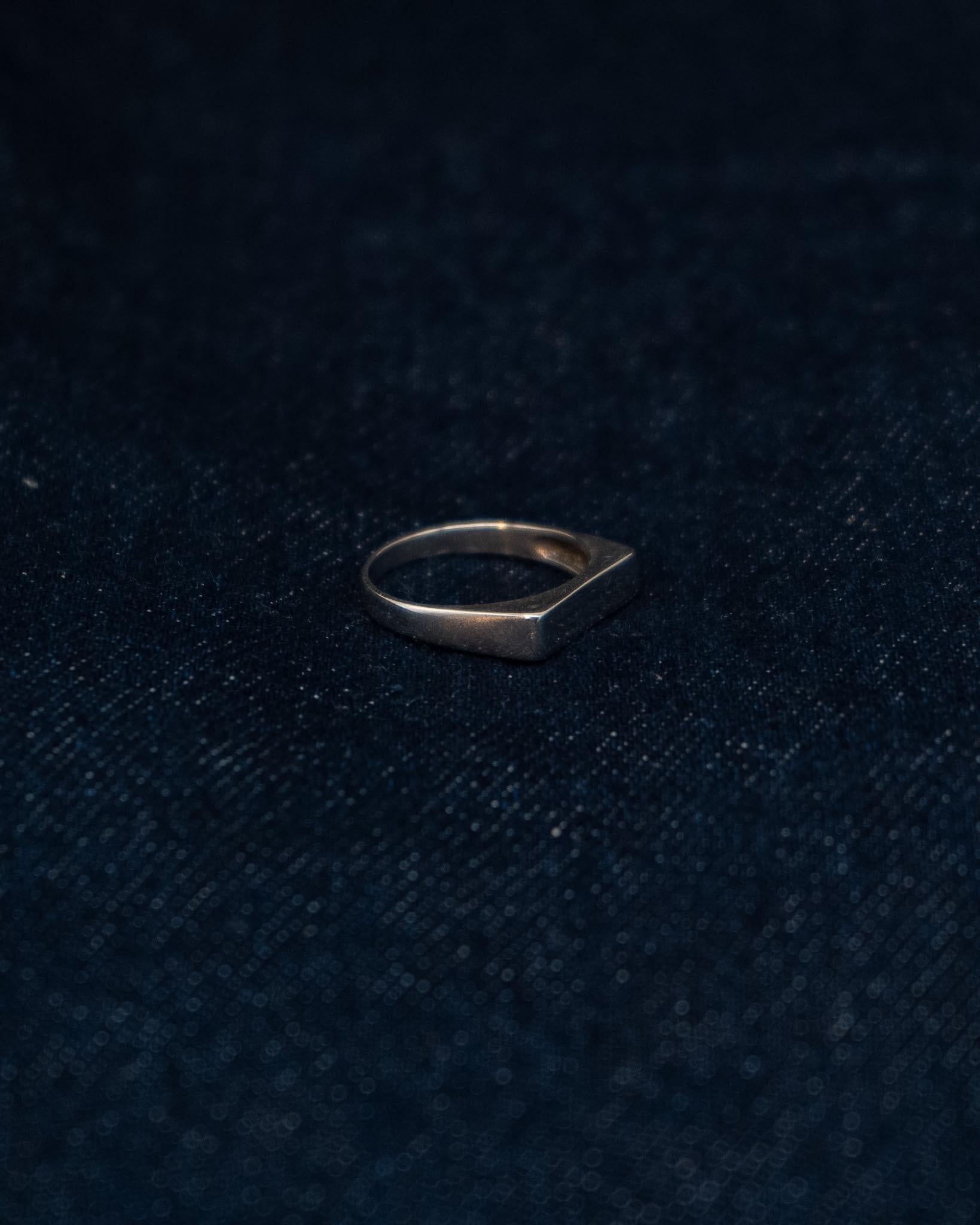 Geometrischer Silberring • Vorne abgeflachte Schiene • Echtes 925er Silber