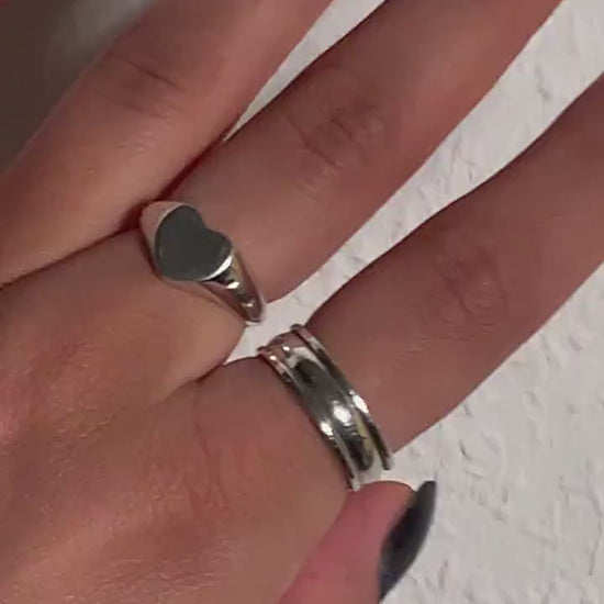925 Sterling Silber Meditationsring