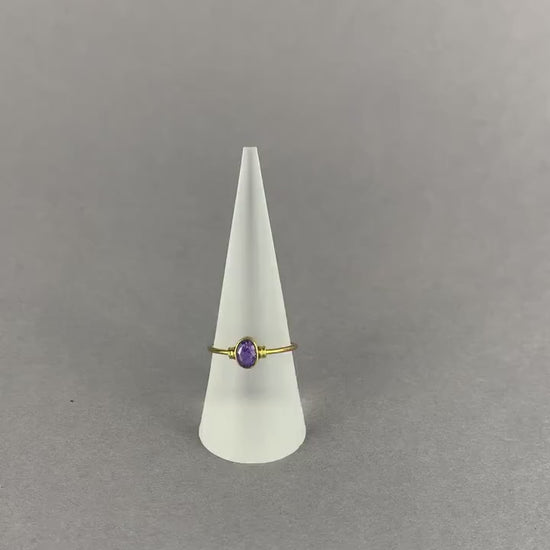 Amethystring aus Messing mit Ovalschliff RSS1_AM